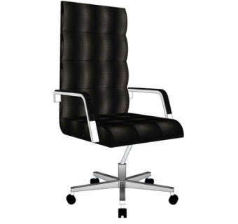 现代高背办公椅su模型