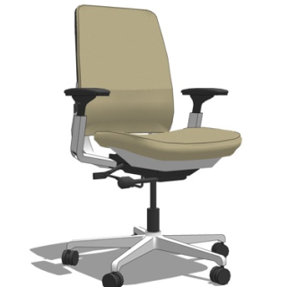 现代布艺办公椅su模型