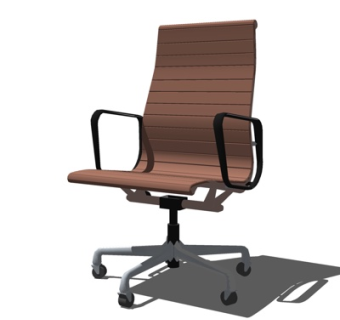 现代高背办公椅su模型