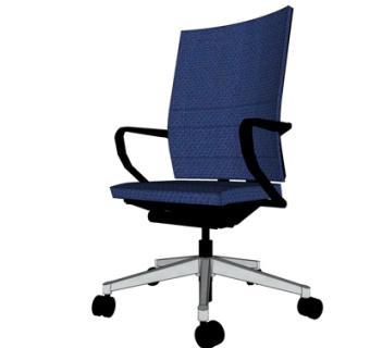 现代布艺办公椅su模型