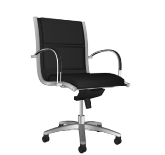 现代布艺办公椅su模型