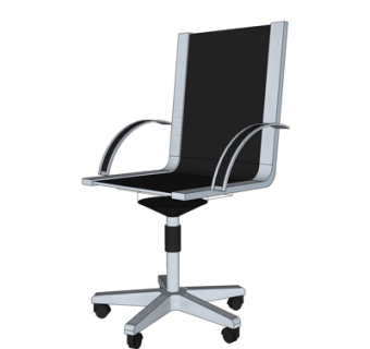 现代布艺办公椅su模型