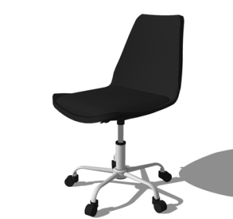 现代布艺办公椅su模型