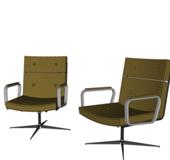 现代布艺办公椅su模型