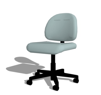 现代布艺办公椅su模型