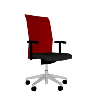 现代布艺办公椅su模型