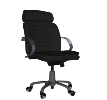 现代布艺办公椅su模型