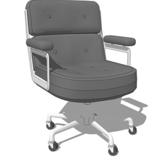 现代布艺休闲椅su模型