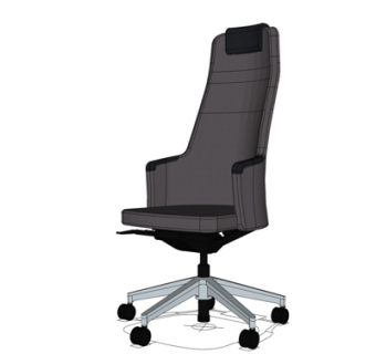 现代高背办公椅su模型