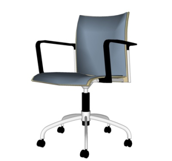 现代布艺办公椅su模型