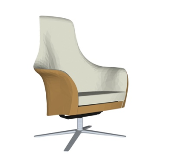 现代布艺休闲椅su模型