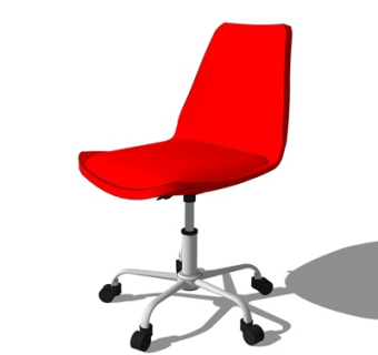 现代布艺办公椅su模型
