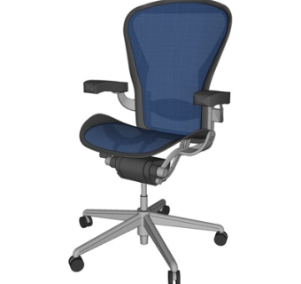 现代布艺办公椅su模型