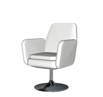 现代布艺休闲椅su模型