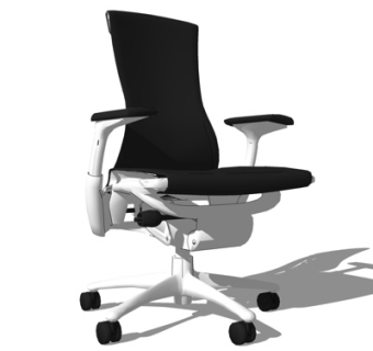 现代布艺办公椅su模型