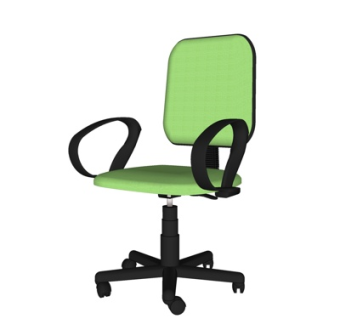 现代布艺办公椅su模型