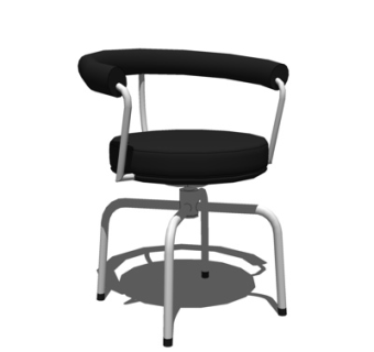 现代布艺休闲椅su模型