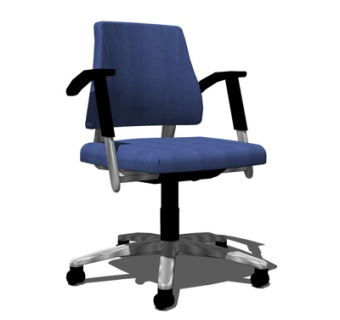 现代布艺办公椅su模型