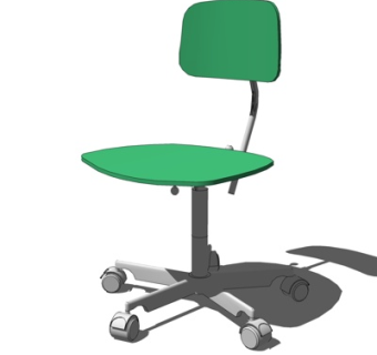 现代实木休闲椅su模型