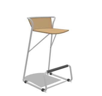 现代铁艺吧台椅su模型