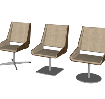 现代布艺休闲椅su模型