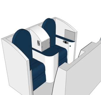 现代敞开式休闲椅su模型