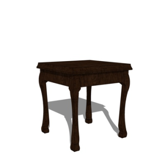 现代实木凳子su模型