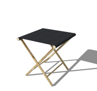 现代实木凳子su模型