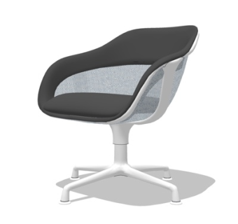 现代布艺休闲椅su模型