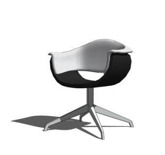 现代布艺休闲椅su模型