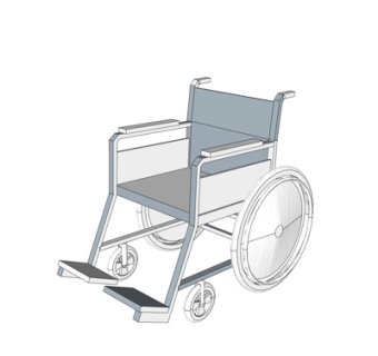 现代残疾人轮椅su模型