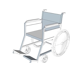 现代残疾人轮椅su模型
