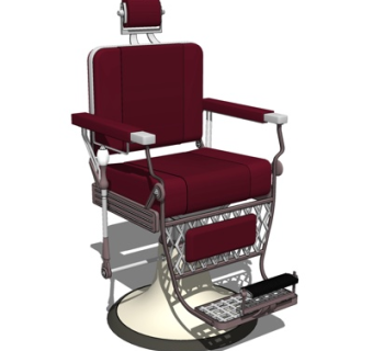 工业风理发专用椅su模型