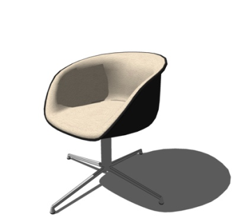 现代布艺休闲椅su模型