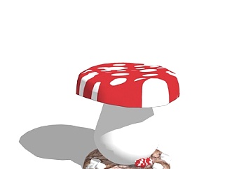现代蘑菇雕塑景观<em>小品su模型</em>