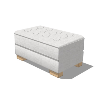 现代户外长凳su模型