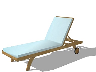 现代布艺休闲躺椅su模型