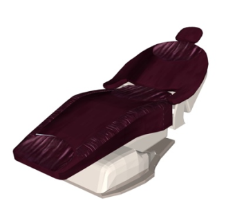 现代皮革按摩椅su模型