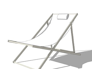 现代网布休闲躺椅su模型