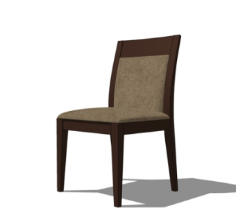 现代布艺单椅su模型