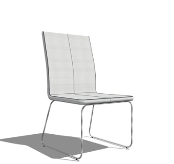 现代铁艺单椅su模型