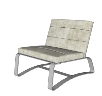 现代布艺休闲椅su模型