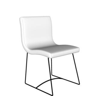 现代铁艺单椅su模型