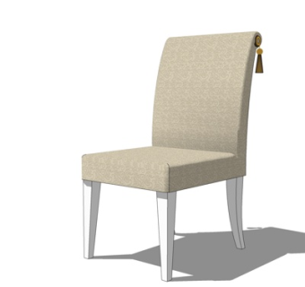 现代布艺单椅su模型