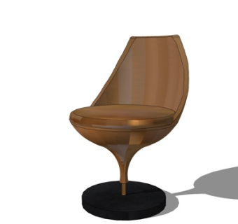 现代休闲圆凳su模型