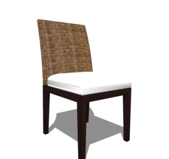 现代布艺单椅su模型