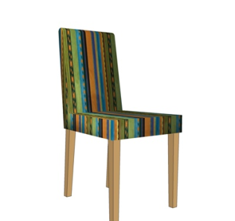 现代实木单椅su模型