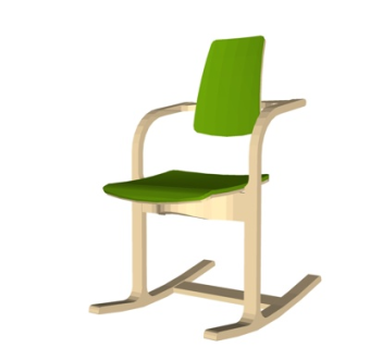 北欧原木休闲椅su模型