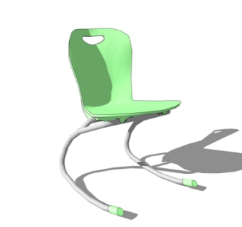 现代实木休闲椅su模型