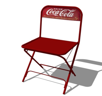 现代铁艺休闲椅su模型